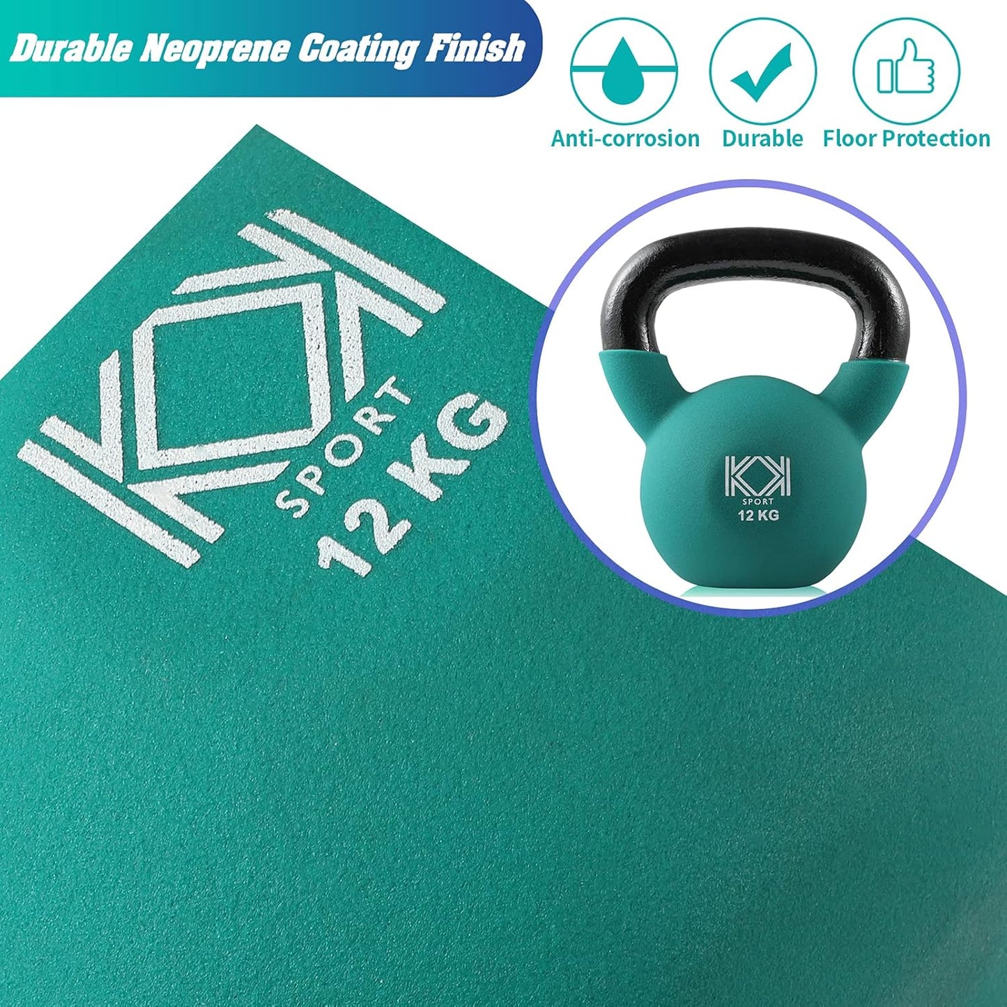 KK Cast Iron Kettlebells Neoprene Coated 2kg – 24kg