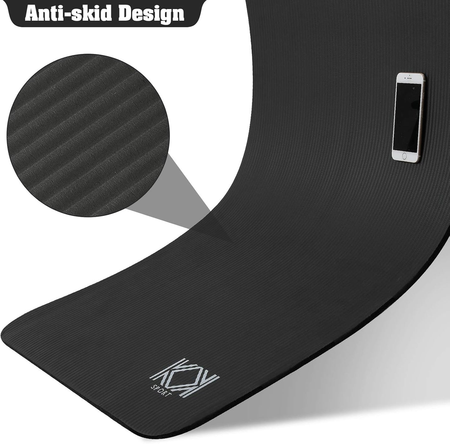 Yoga Mat 15mm thick padded NBR Non Slip Exercise Mats for yoga