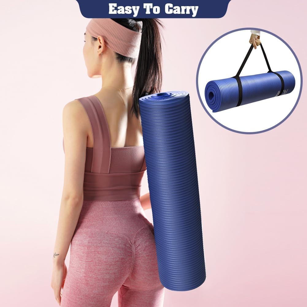 Yoga Mat 15mm thick padded NBR Non Slip Exercise Mats for yoga