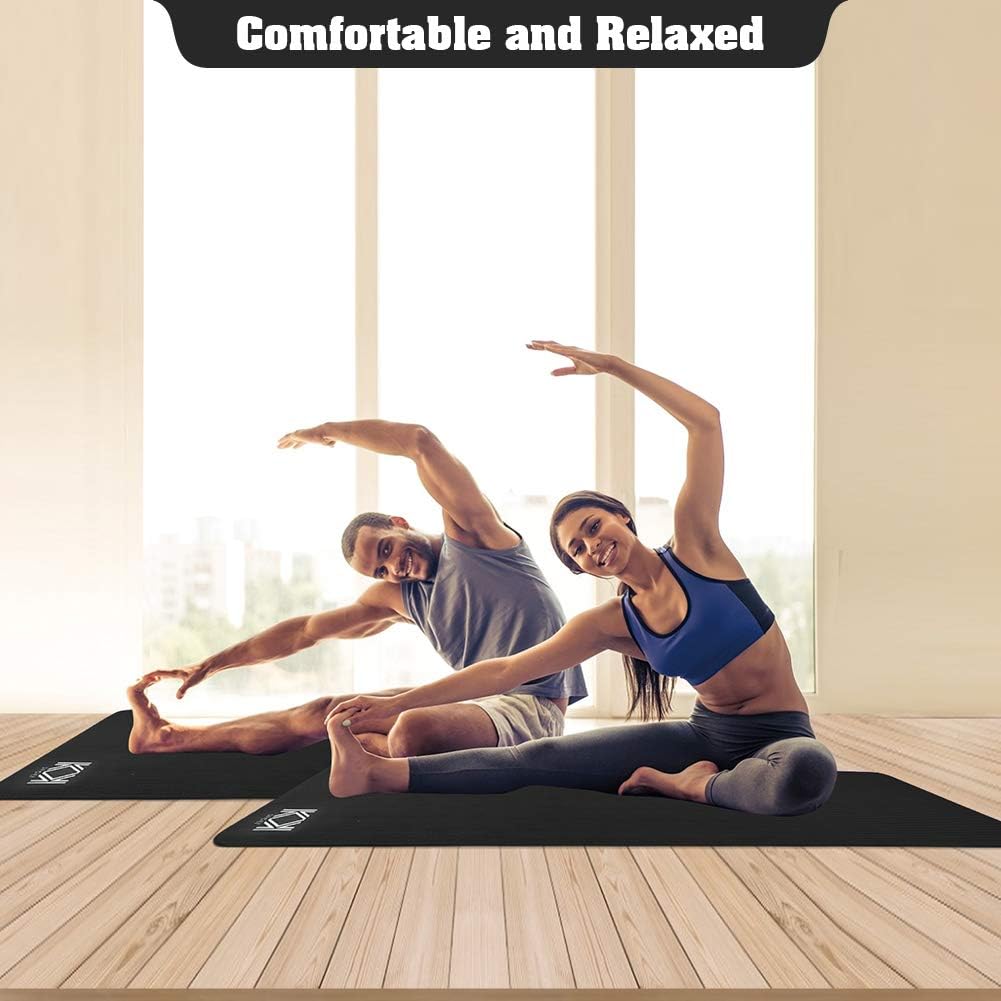 Yoga Mat 15mm thick padded NBR Non Slip Exercise Mats for yoga