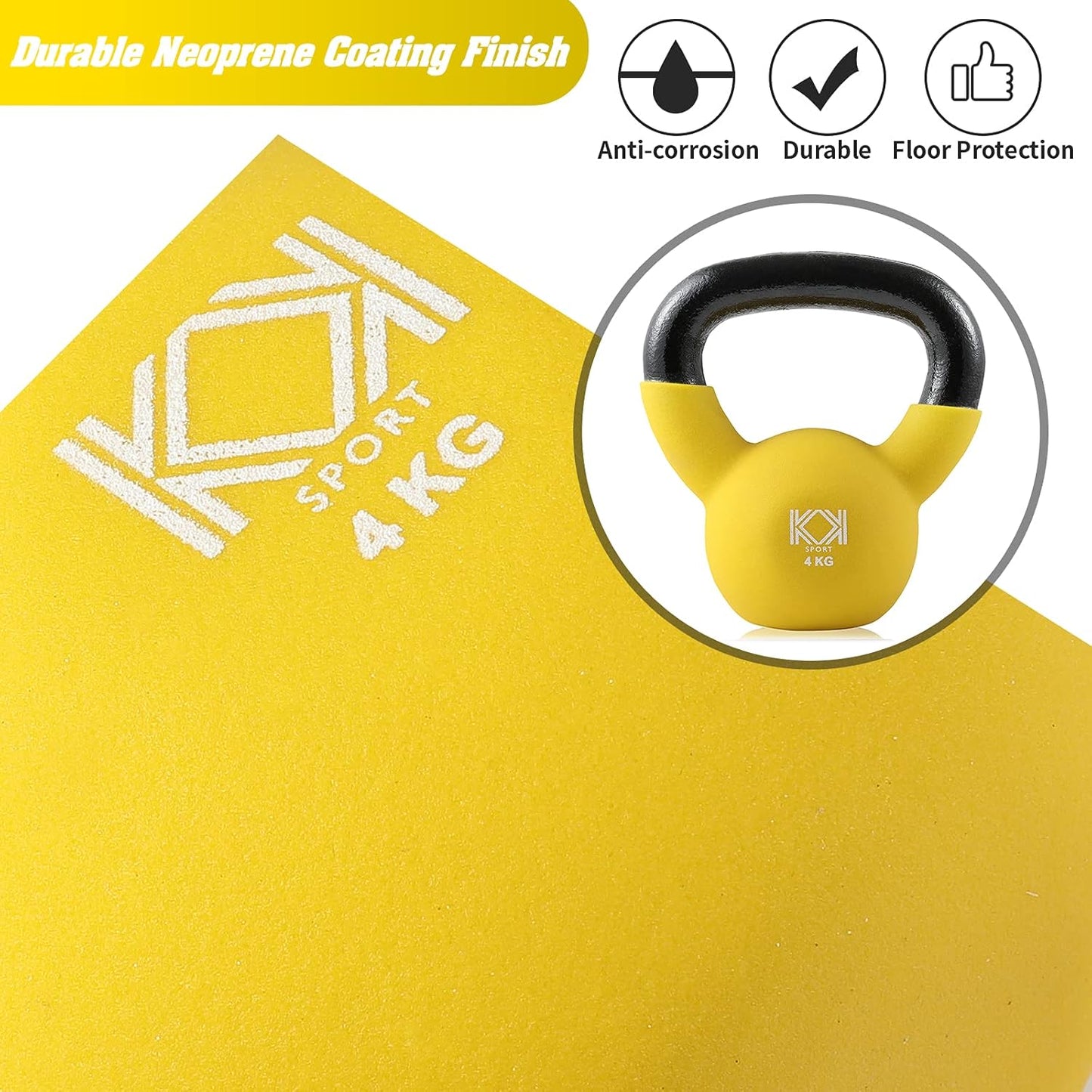 KK Cast Iron Kettlebells Neoprene Coated 2kg – 24kg