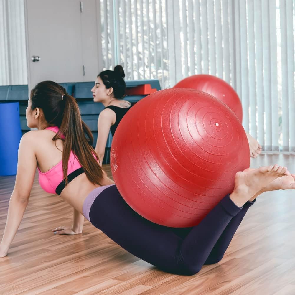 KK Exercise Ball Anti-Burst Gym Ball, Fitness Ball For Yoga, Pilates Training, Swiss Ball With Hand Pump