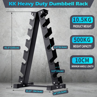 KK Heavy Duty Dumbbell Rack - 6-Tier Weights Storage Dumbbell Stand