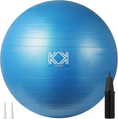 KK Exercise Ball Anti-Burst Gym Ball, Fitness Ball For Yoga, Pilates Training, Swiss Ball With Hand Pump