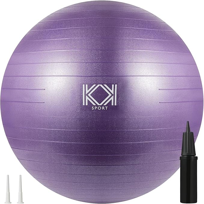 KK Exercise Ball Anti-Burst Gym Ball, Fitness Ball For Yoga, Pilates Training, Swiss Ball With Hand Pump